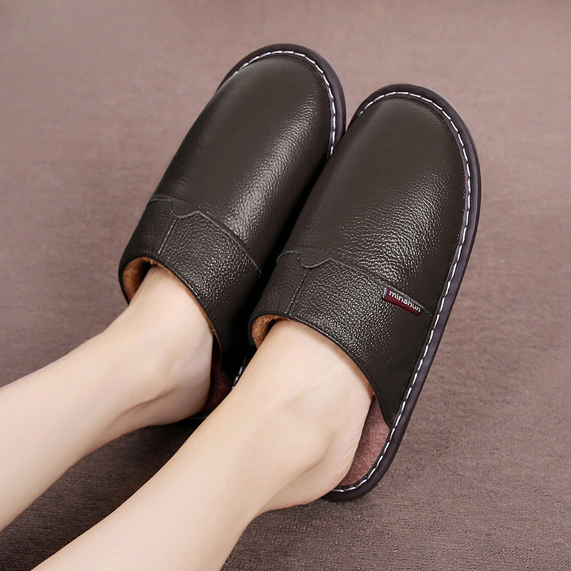 Pantoufles en cuir de marque p - Flip Flop Leather Men avis et prix